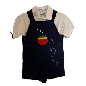 2T Vintage Eisman Sailboat Romper with Polo